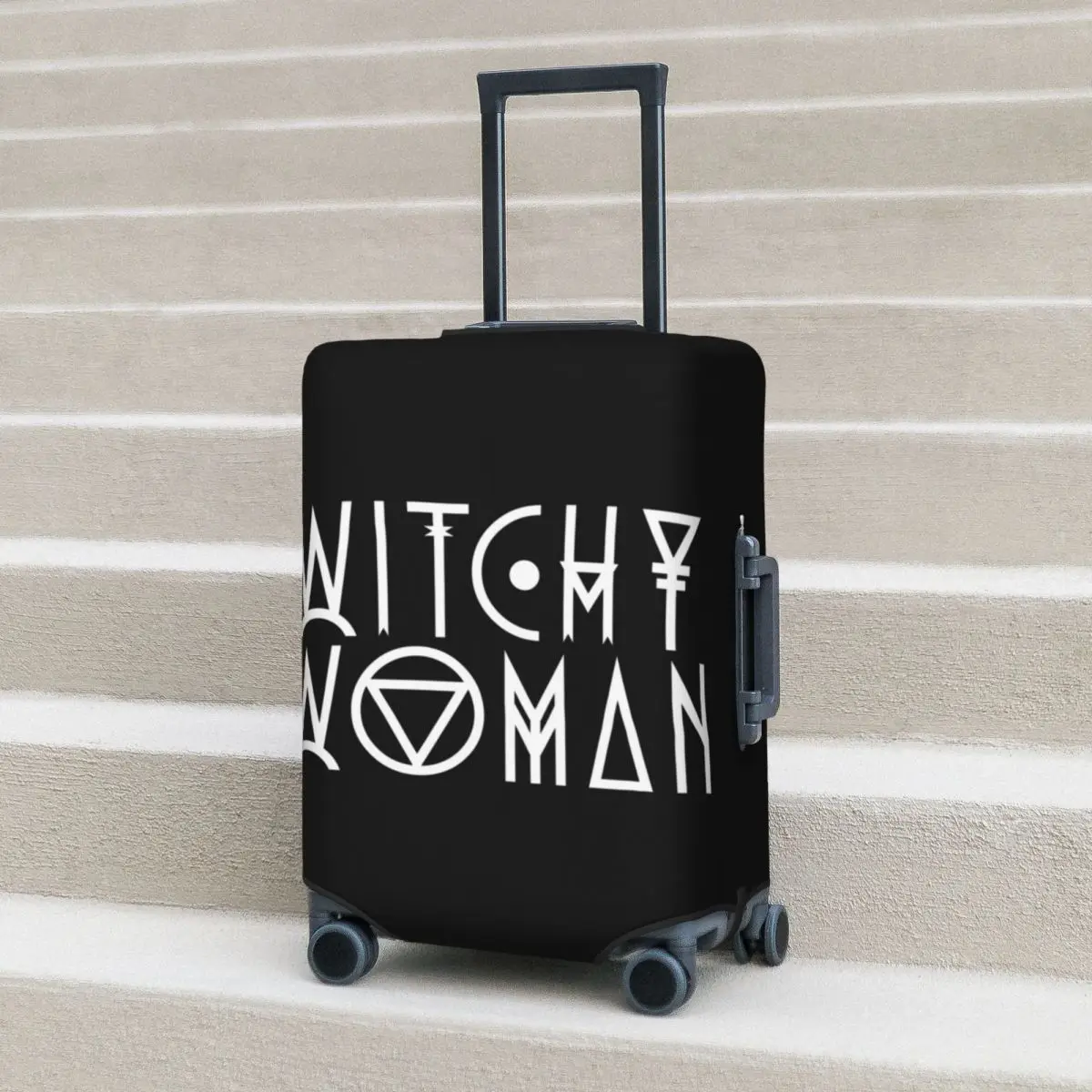 

Halloween Suitcase Cover Witchy Woman Cruise Trip Protector Flight Fun Luggage Case