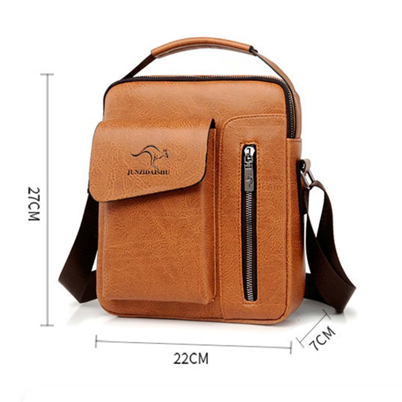 Portable Solid-Color Men's Shoulder Bag Large Capacity Lightweight Small Bag For Men Daily Use