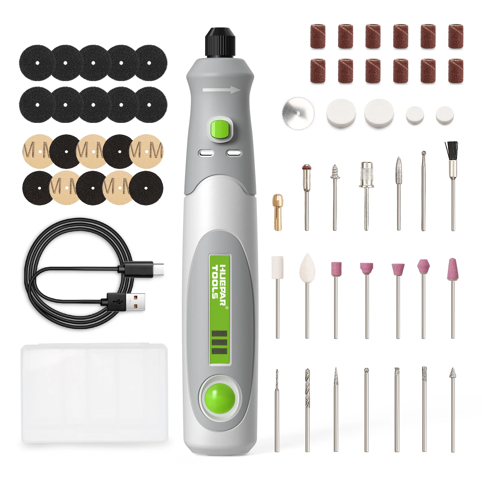 

Rotary Tools USB Charging Variable Speed Mini Grinder Machine 15000RPM Kit Grinder Set With 58pcs Accessories