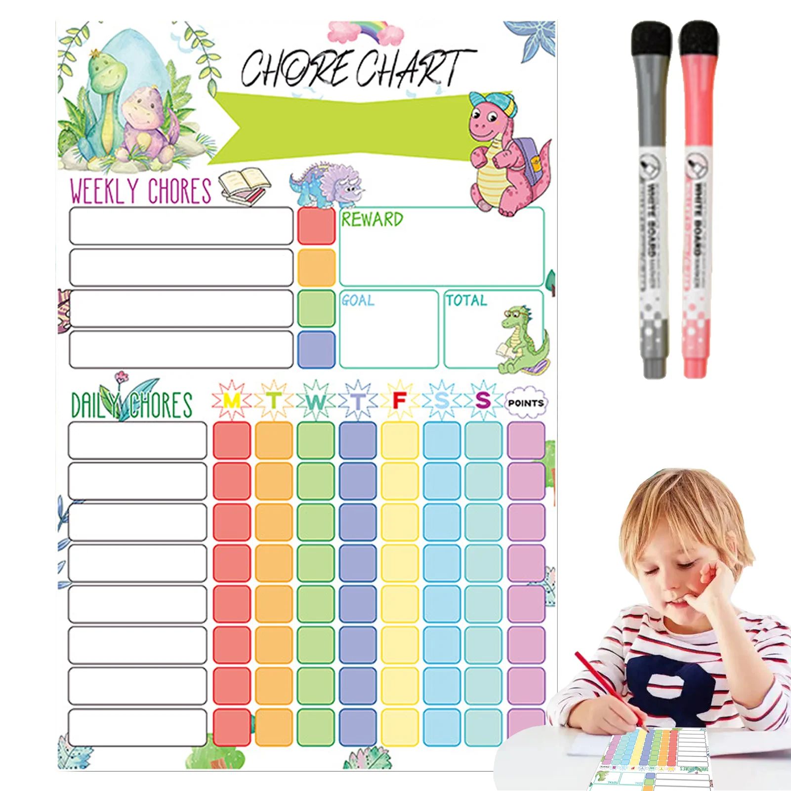 

Magnetic Chore Chart Magnetic Dry Erase Chore Chart Set Fridge Magnet Calendar Chore Chart With 2 Markers Kids Chore Chart