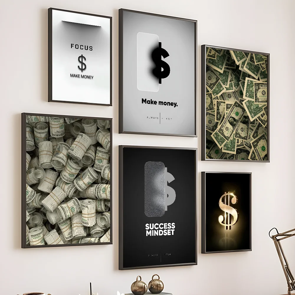 Роскошный модный простой знак доллара крутой плакат с богатством настенная