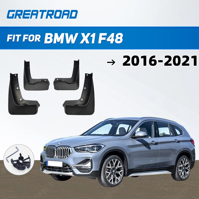 

Передний и задний щитки от грязи для BMW X1, F48, 2016, 2017, 2018, 2019, 2020, 2021, брызговики, автомобильные аксессуары