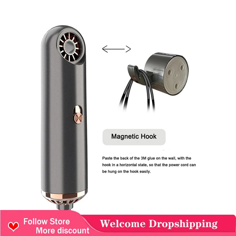 

Голые вентилятор фен для волос 360 ° Магнитный Пластиковые всасывающий сопло крышки для волос быстрое высыхание машинный замок от внешних во...