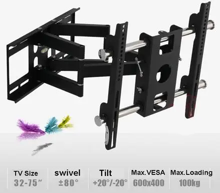 

32-65" Super Quality Full Motion Wall TV Mount With Anti-theft Lock EMP-902ST