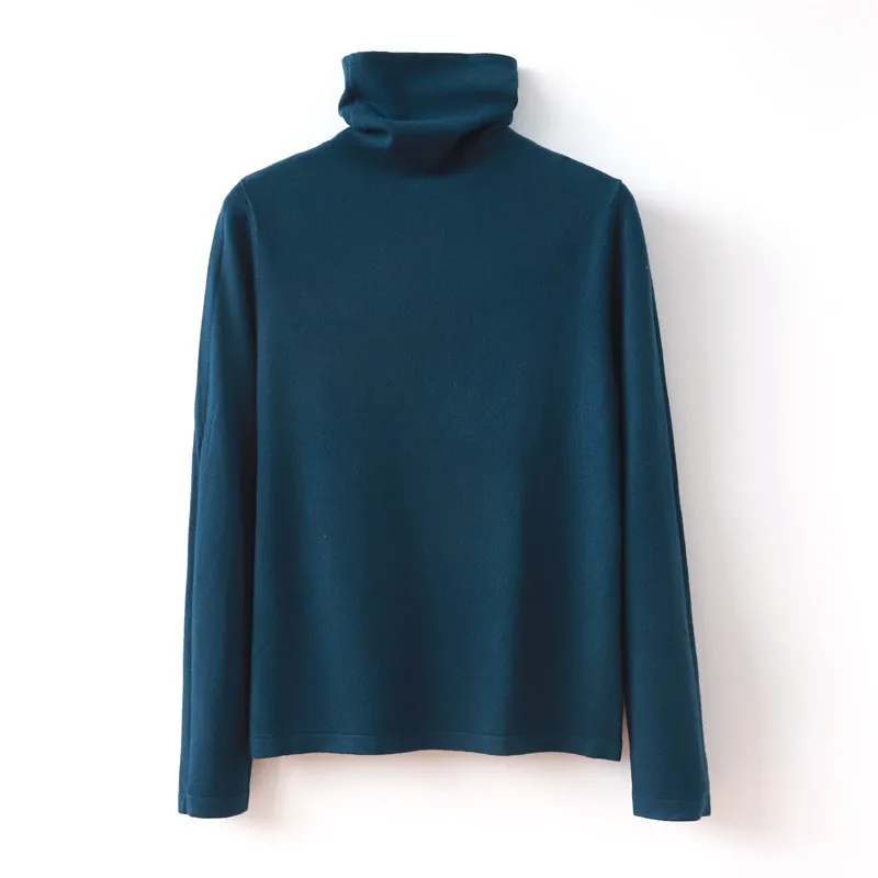 

Женский свитер, новая осенне-зимняя блузка с длинными рукавами и узким низом, свитер с высоким воротником