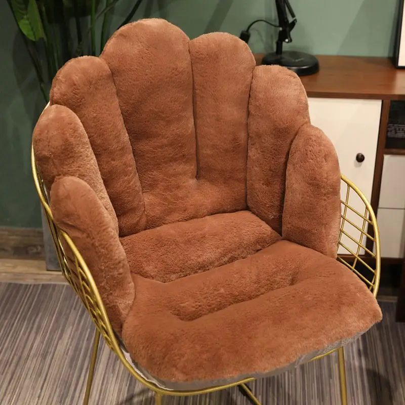 

Lumbar Pillow Ultra Soft Thickened Home Decoration Semi-Enclosed Cartoon Plush Dining Chair Mat Back Massager for Office/Home