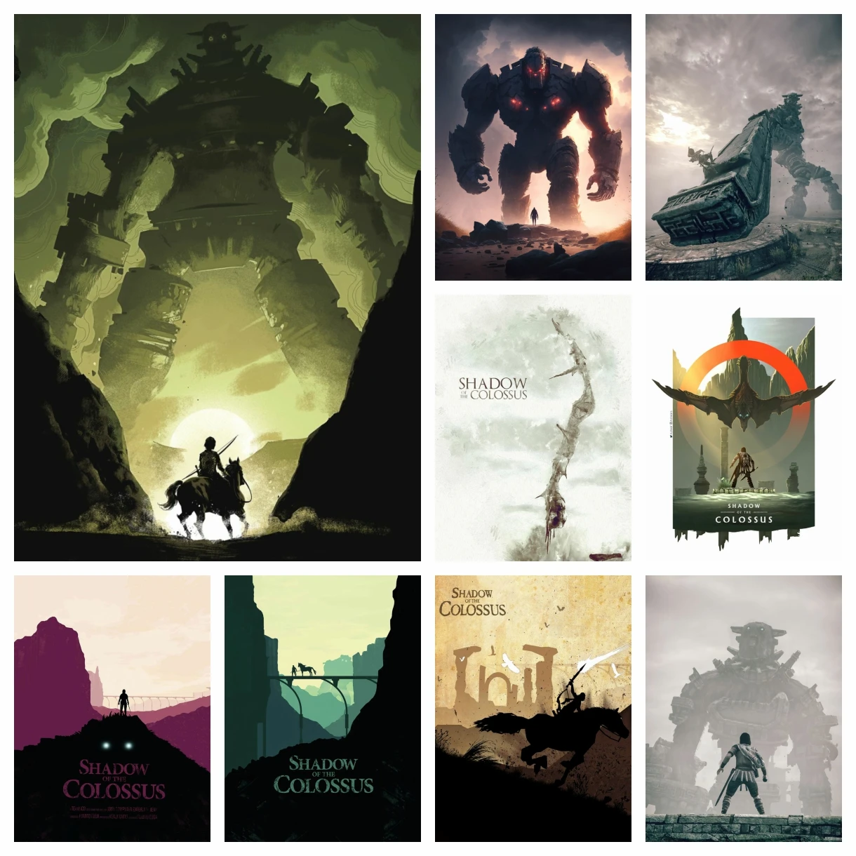 Набор Алмазной Живописи сделай Сам Винтажный Постер Тень Коллоса Вышивка