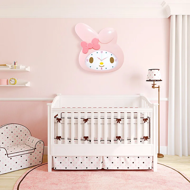 Цена Мультяшные бесшумные часы Sanrio My Melody, милые настенные часы, украшение для комнаты принцессы для девочек, кварцевые часы, подарки на день рожд... Pаспродажа Мультяшные бесшумные часы Sanrio My Melody, милые настенные часы, украшение для комнаты принцессы для девочек, кварцевые часы, подарки на день рожд...