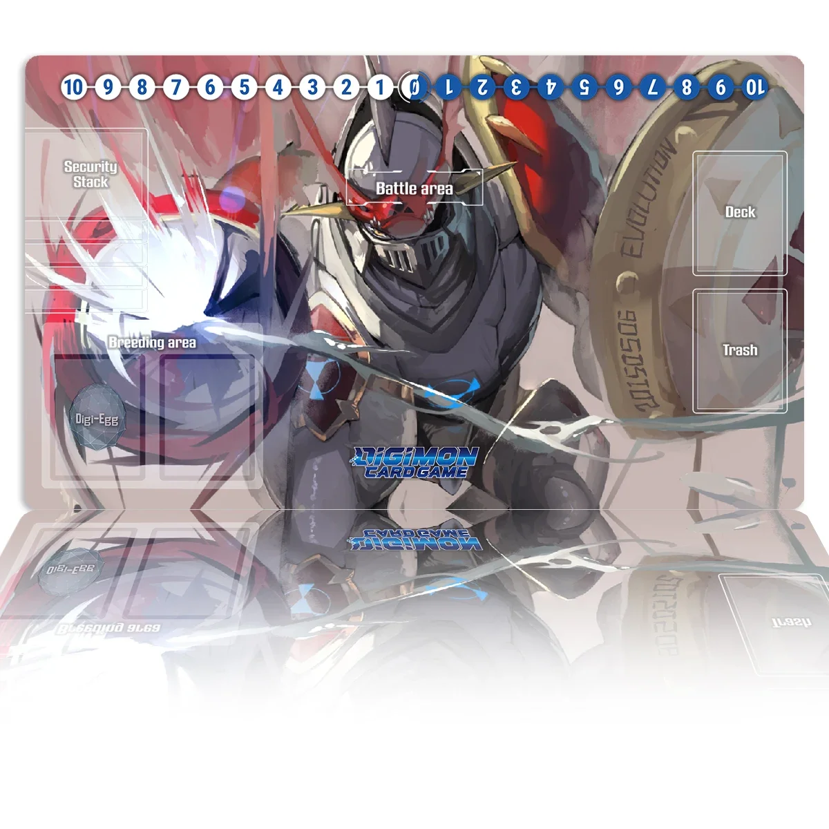 Digimon Playmat Dukemon Настольная игра Duel Mat DTCG TCG CCG Коллекционный коврик для карточных игр