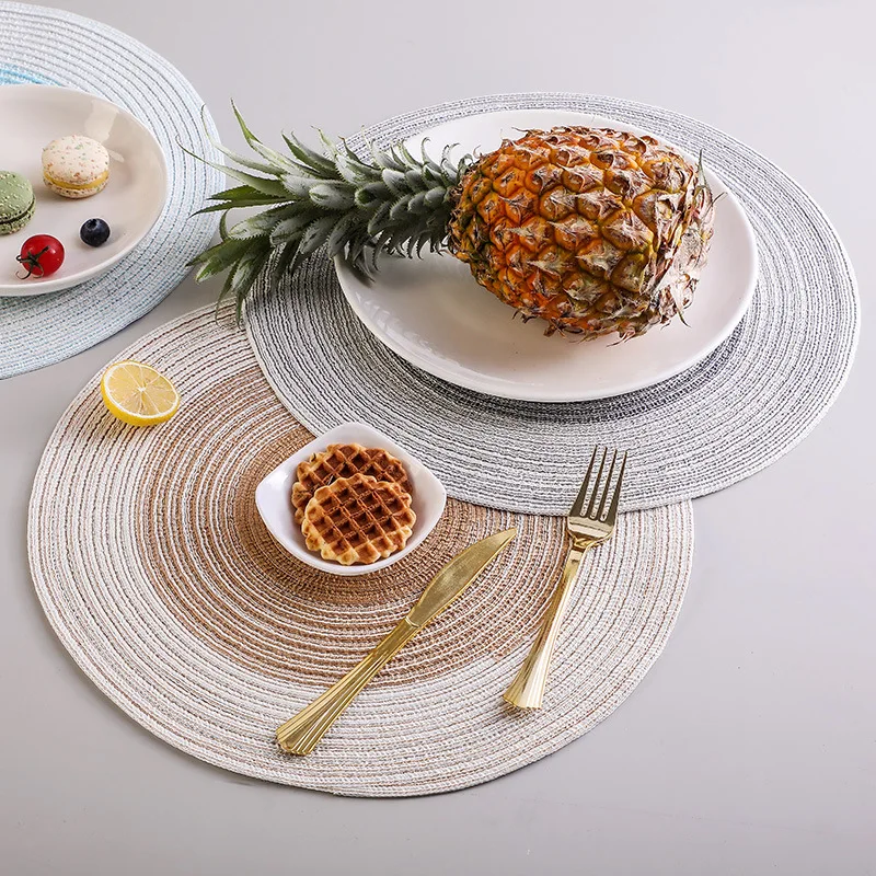 

Round Heat Insulation Mats Insulation Mats Japanese Cotton Linen Board Non-slip Table Mats Home Mats Coasters Kitchen Decoration