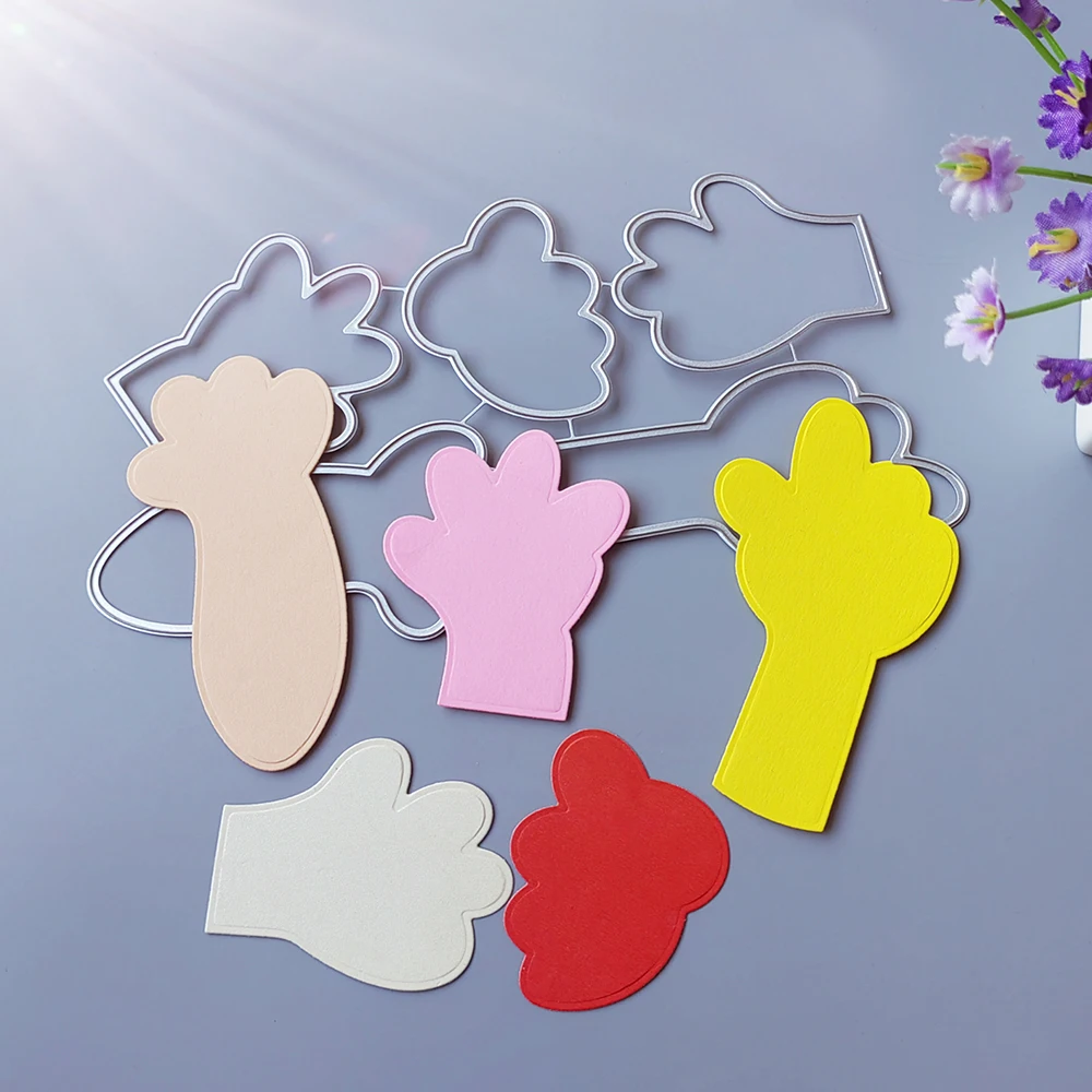 

New and beautiful 5 kinds of hands cutting dies scrapbook decoration embossed photo album decoration card making DIY crafts