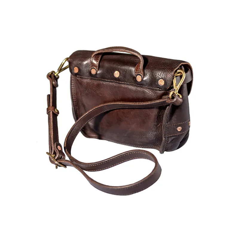 Top quality genuine leather men's shoulder bag fashion designer luxury outdoor travel first layer cowhide teens crossbody bag