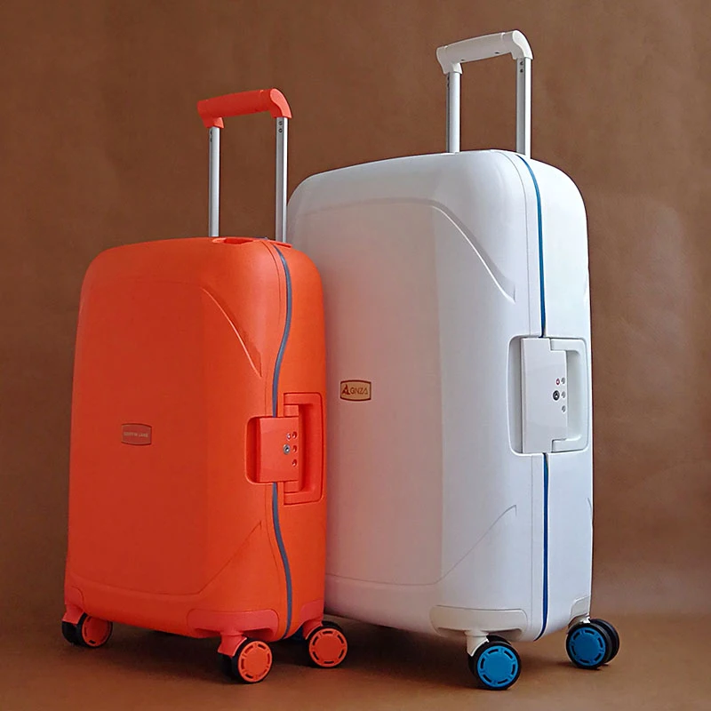 Luxury 100% PP Anti-scraping Rolling Light Travel Suitcase 20