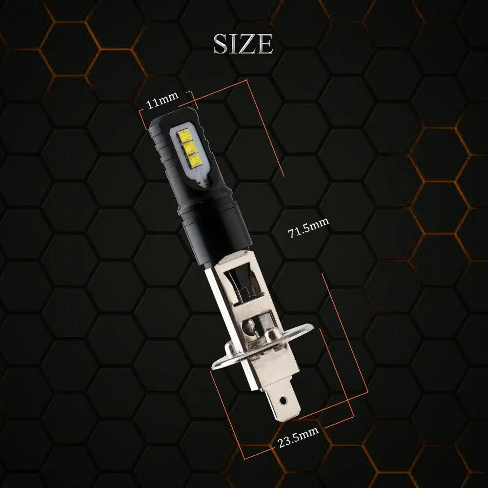 2 шт. Автомобильные светодиодные противотуманные фары H1 H6 6SMD 6000K белый свет 2525