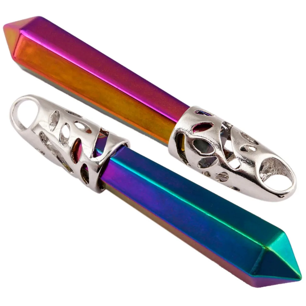 SUNYIK радужные Кристаллы с титановым покрытием кварцевые драгоценные камни