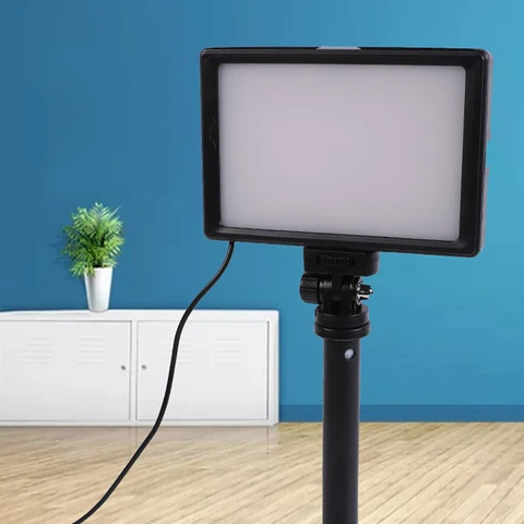 Светодиодная панель, Регулируемая лампа для селфи с 4 фильтрами для прямой трансляции видео
