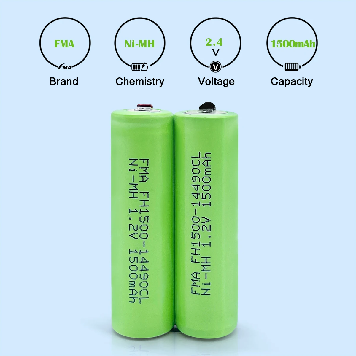 Никель-металлогидридный Аккумулятор AA 2 4 в 1500 мА/ч для самостоятельной сборки