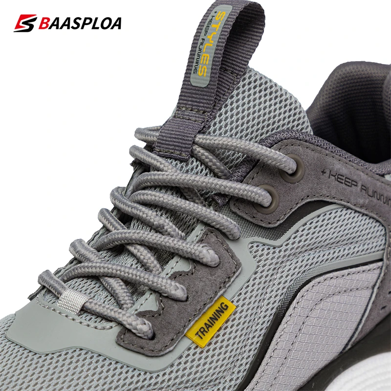 Baasploa Men Running Shoes New Fashion Lightweight Casual Sneakers for Men Breathable Mesh Sport Shoes Non-Slip Free Shipping