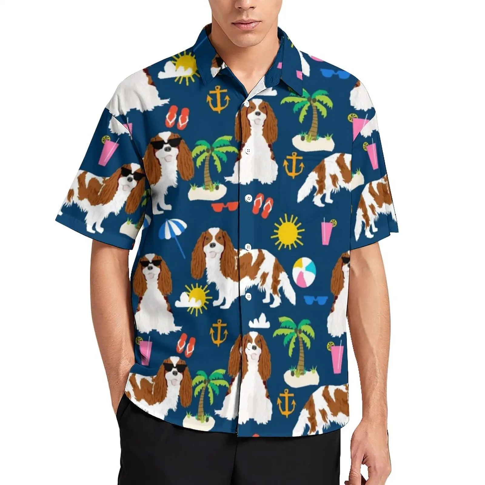 

Tropical Vacation Sunshine Casual Shirt Beach Day Beach Loose Shirt Hawaii Streetwear Blouses Short Sleeve Print Oversize Tops