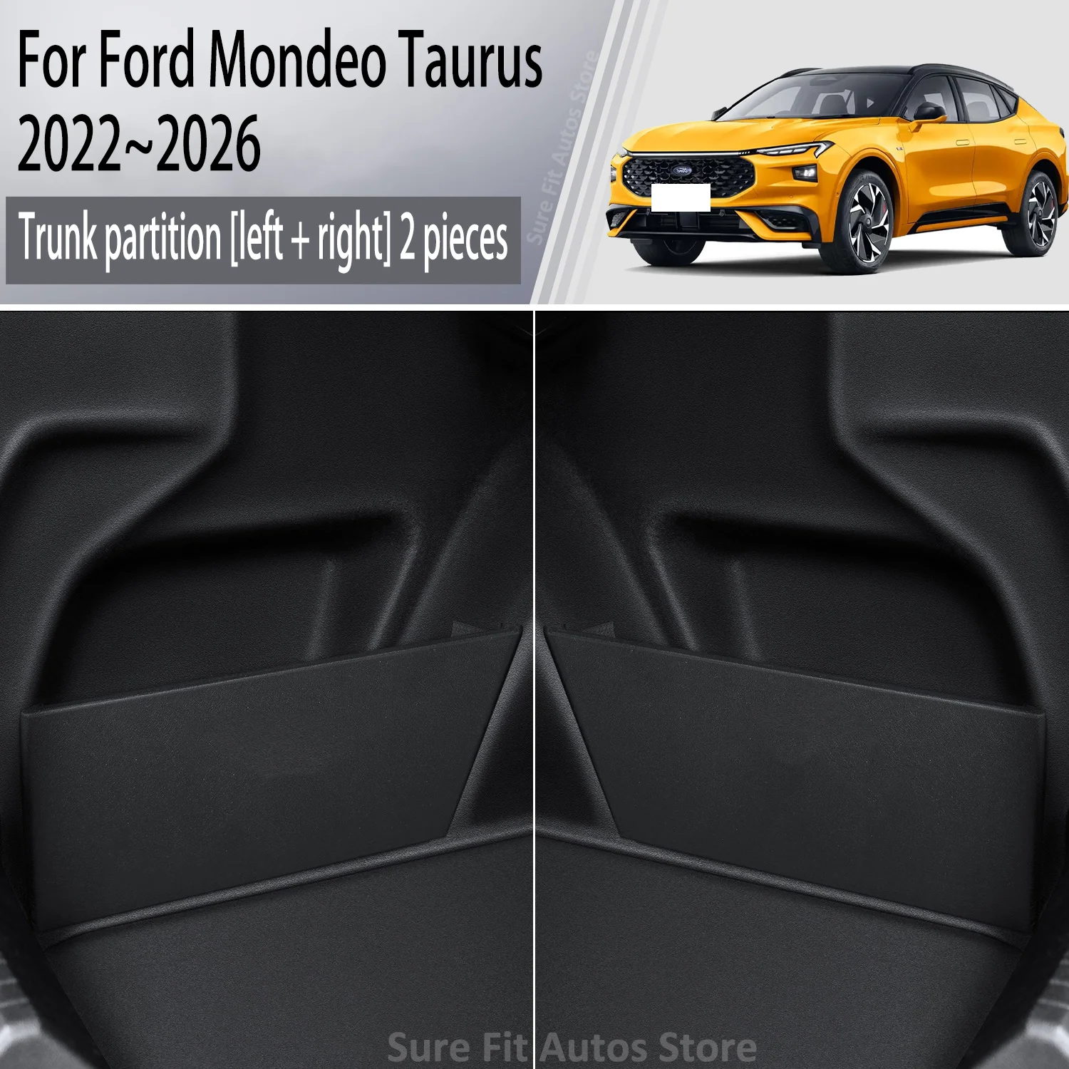 

Для Ford Mondeo Taurus 2022 ~ 2026 MK5 автомобильная утолщенная перегородка для хранения багажника, многофункциональный ящик для хранения, аксессуары для салона автомобиля