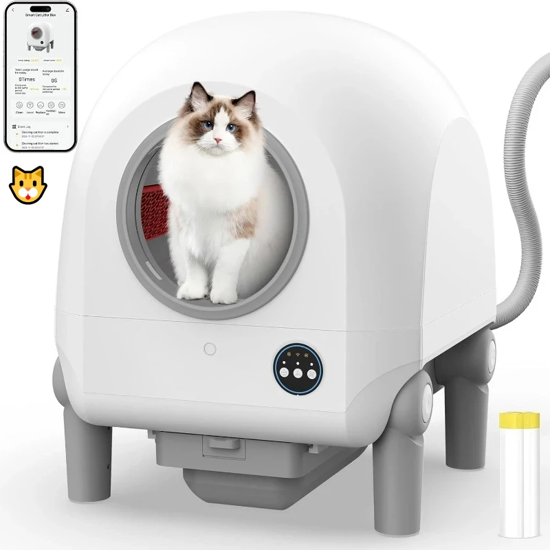 Большой Автоматический лоток для кошачьего туалета самоочищающийся