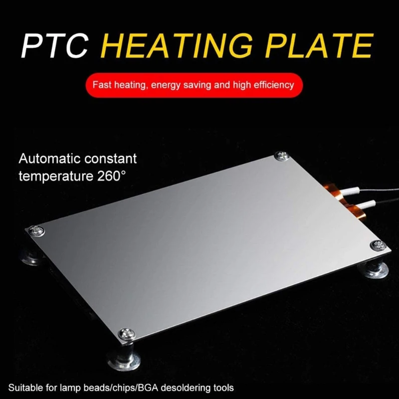 

600W Heating Soldering Chip Rectangle Aluminum Desoldering BGA Split Plate LED Remover Chip Lamp Strip Demolition Tool 87HA