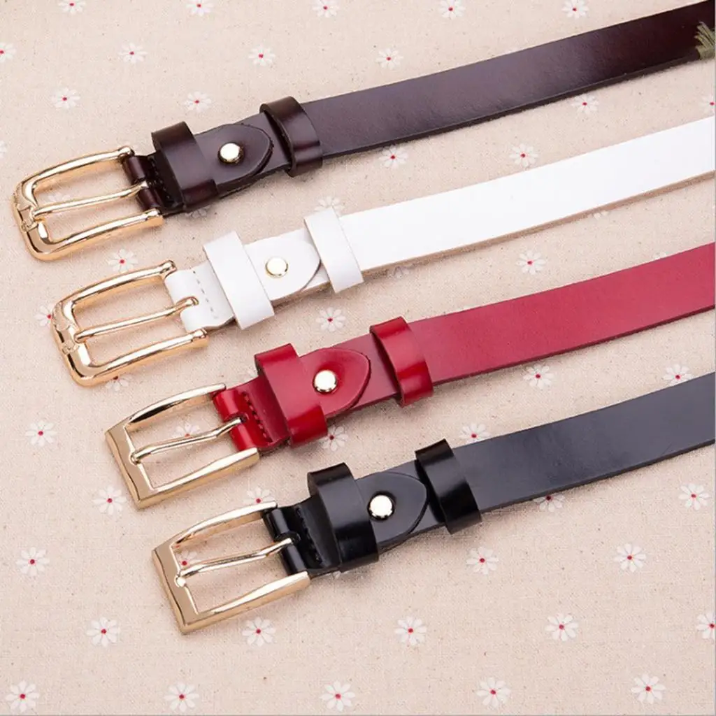 

Women's Waistband PU Leather Thin Skinny Belt Pin Buckle Waist Belt