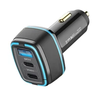 fast car charger dual usb ports type c car charger adapter 80w105w120w cigarette lighter usb charger drop shipping