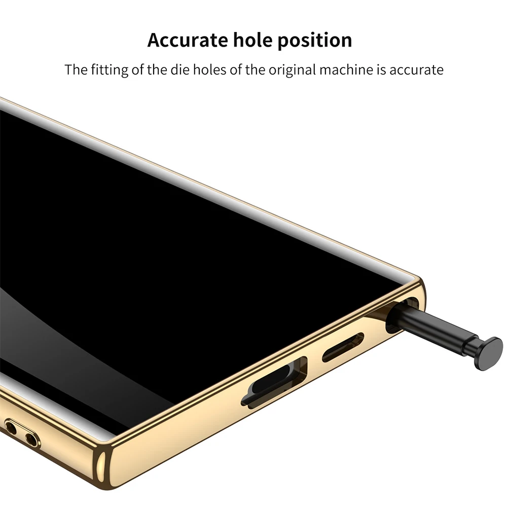 Чехол для Samsung S24ultra роскошный модный чехол из ТПУ с гальваническим золотым