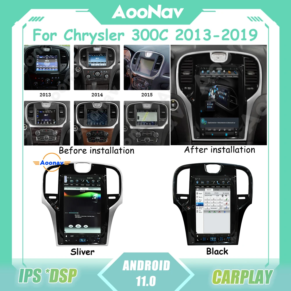 13 3 дюймовый стиль Тесла GPS навигация для Chrysler 300C 2013 2014 2015 2016-2019 автомобильное