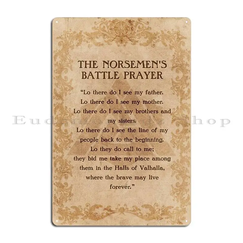 Металлический плакат The Norsemen S Battle