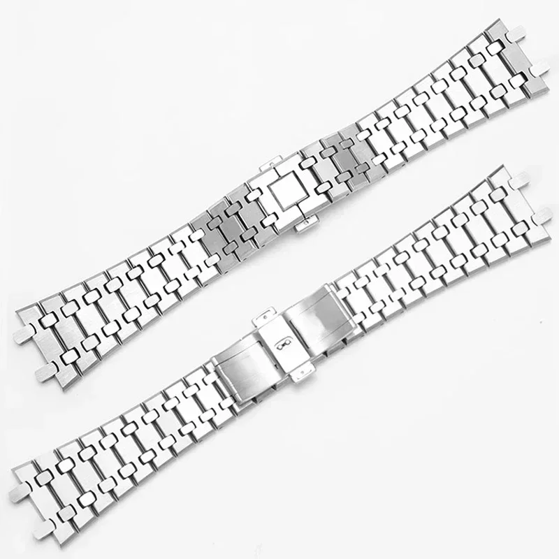 Фото Ремешок для часов из нержавеющей стали 316, для AP 15400 Audemars Piguet Royal Oak GA2100 2110, мужской серебряный водонепроницаемый браслет 26 мм №5