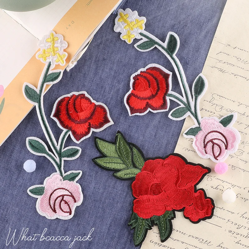 

Новая комбинация цветов розы аксессуары для одежды в китайском стиле аксессуары ручной работы «сделай сам» Аксессуары для вышивки нашивки ...