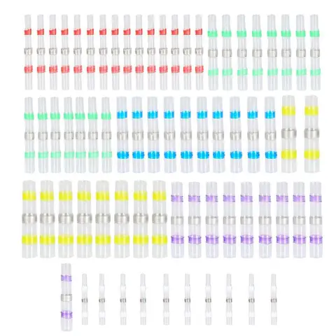 60 шт., водонепроницаемые Термоусадочные соединители для пайки