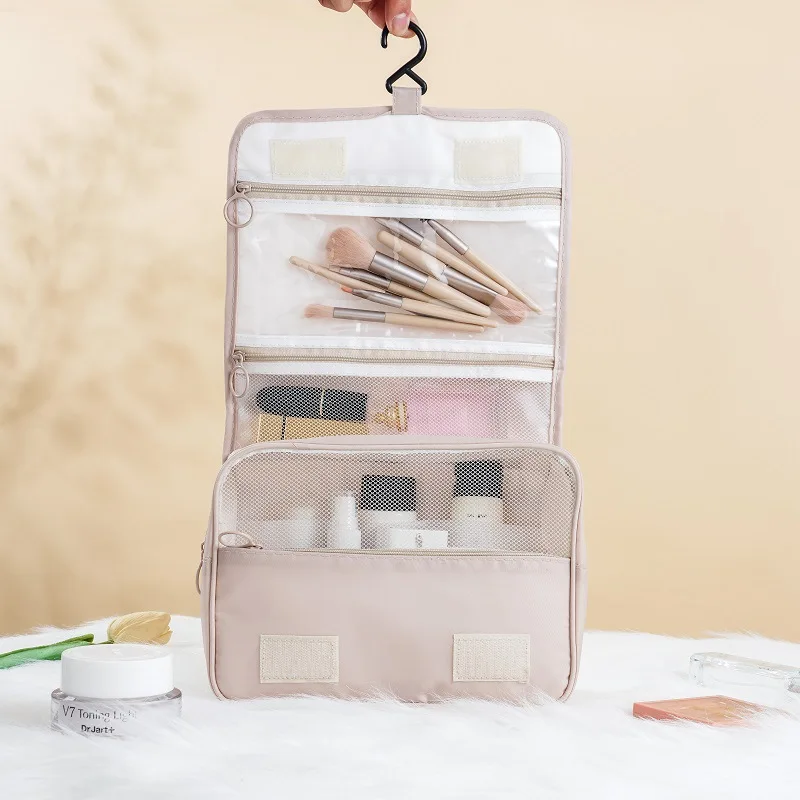 

Fashion Wash Bag High-capacity Large Capacity Travel Cosmetic Bag Female Toiletry Bags Hanging Bathroom Women Beauty Case