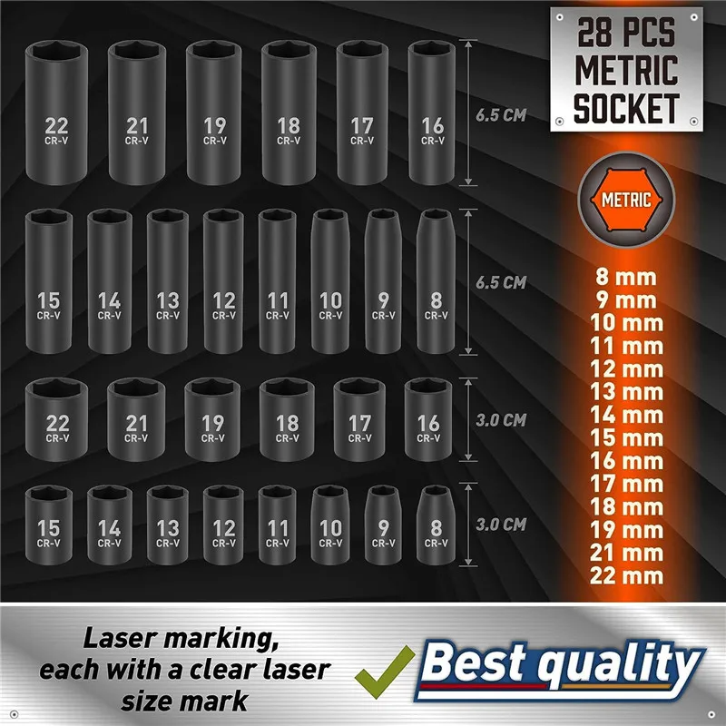 Набор ударных втулок трансмиссии с адаптером и рукояткой храповым механизмом