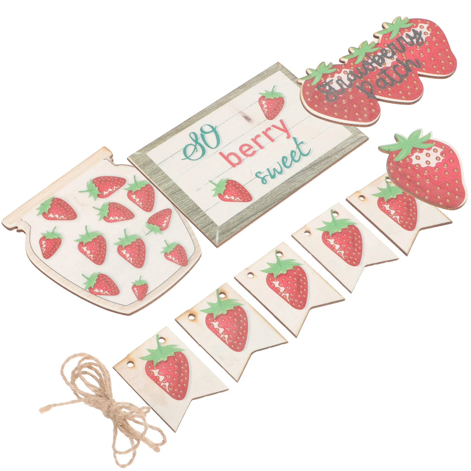 

9pcs Rustic Style Tiered Tray Decorations Delicate Wooden Signs Layout Signs