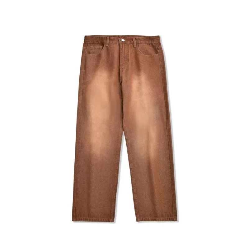 Baggy Jeans Men's Fashion Retro Casual Wide Leg Jeans Men Streetwear Hip Hop Loose Straight Denim Pants Mens Trousers M-2XL