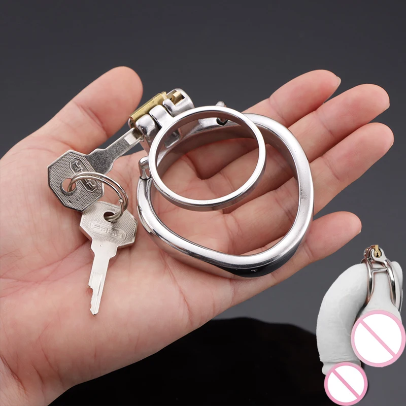 

40/45/50/55mm Cock Cage Chastity CBT Penis Rings Delay Ejaculation Male Chastity Rings Stainless Steel Cock Ring Sex Toy for Men