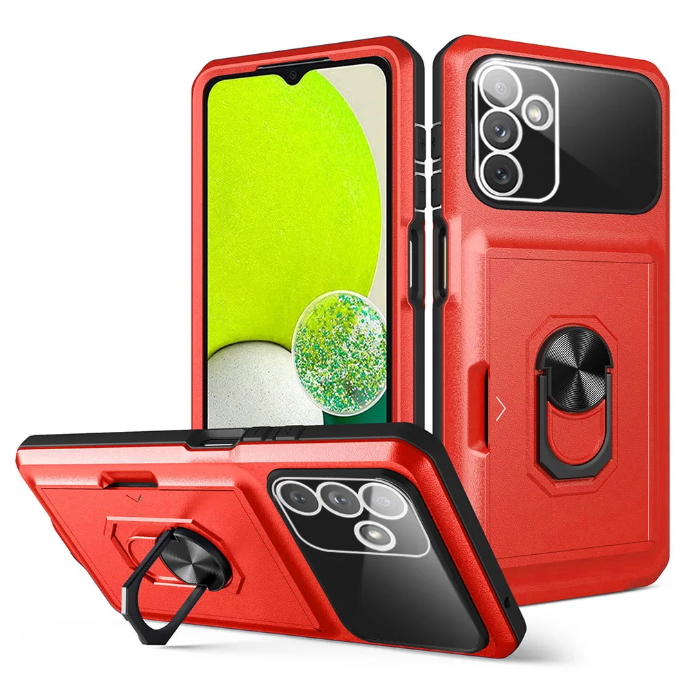 

Suitable for Samsung GalaxyA14 5G multi-function three in one TPU+ring durable environment-friendly and simple mobile phone case