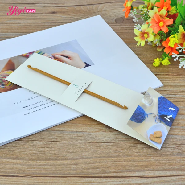 

Японские Бамбуковые вязальные крючки ka seeknit с двойной головкой, длиной 15 см, 1 заказ = 1 шт.