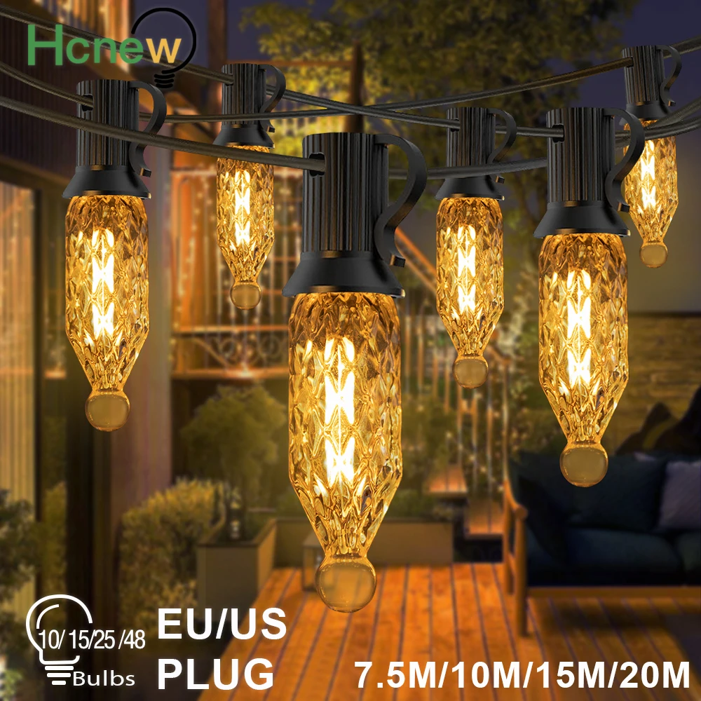 Уличные фонари America Garden Свет E12 110V 220V Теплый белый Подключается к