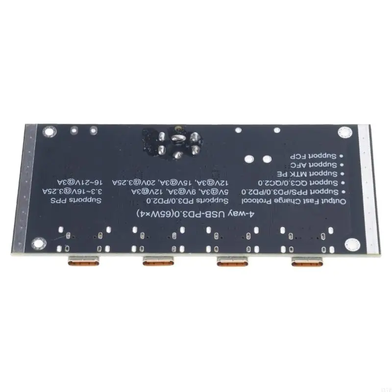 Фото 4X7E 4-сторонний модуль быстрой зарядки PD65W Интерфейсы типа C Плата быстрой зарядки Поддержка PD3.0/2.0 Замена для №3