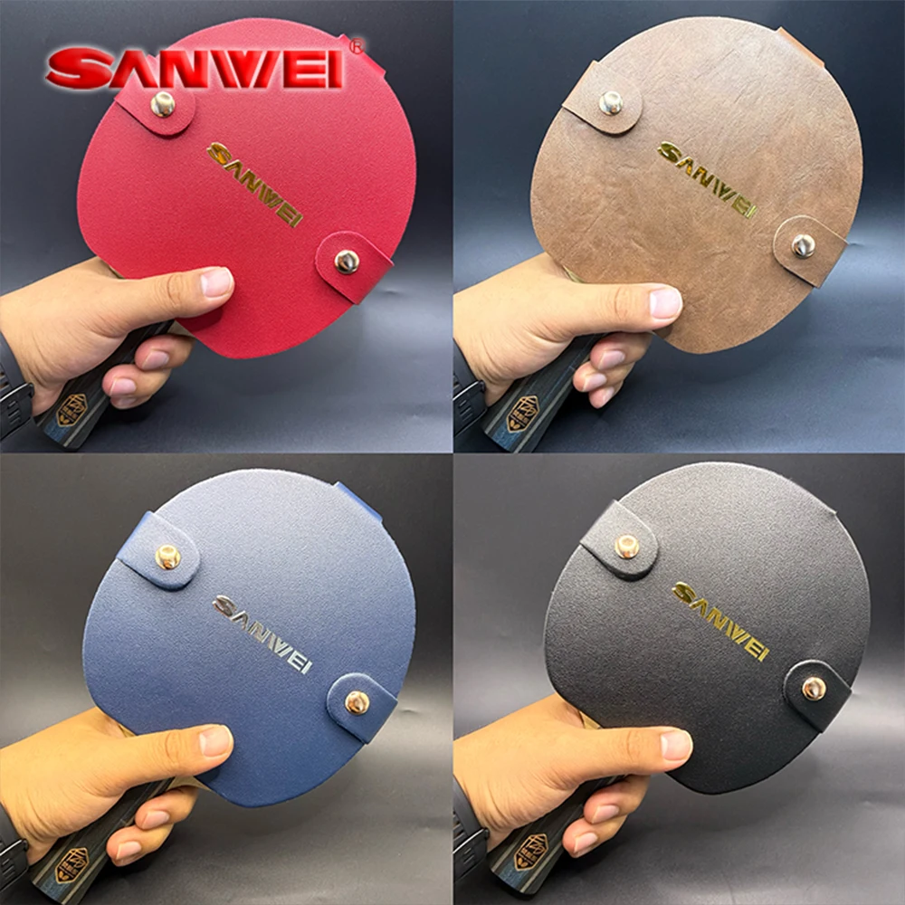 Фото Защитный чехол для накладки для настольного тенниса SANWEI/Чехол для теннисной ракетки/Чехол для ракетки для пинг-понга из ПВХ/Полуоткрытый чехол №1