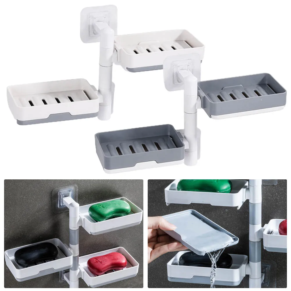 

Multifunctional Soap Storage Rack Soap Box Soap Holder Soap Organizers Soap Box Draining Bathroom Kitchen Accessories