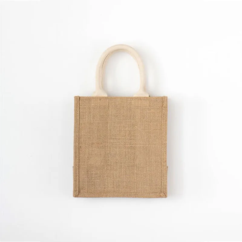 100pcs Multipurpose Plain Bulk Mini Jute Tote Shopping Bags Burlap Craft DIY Custom Accept