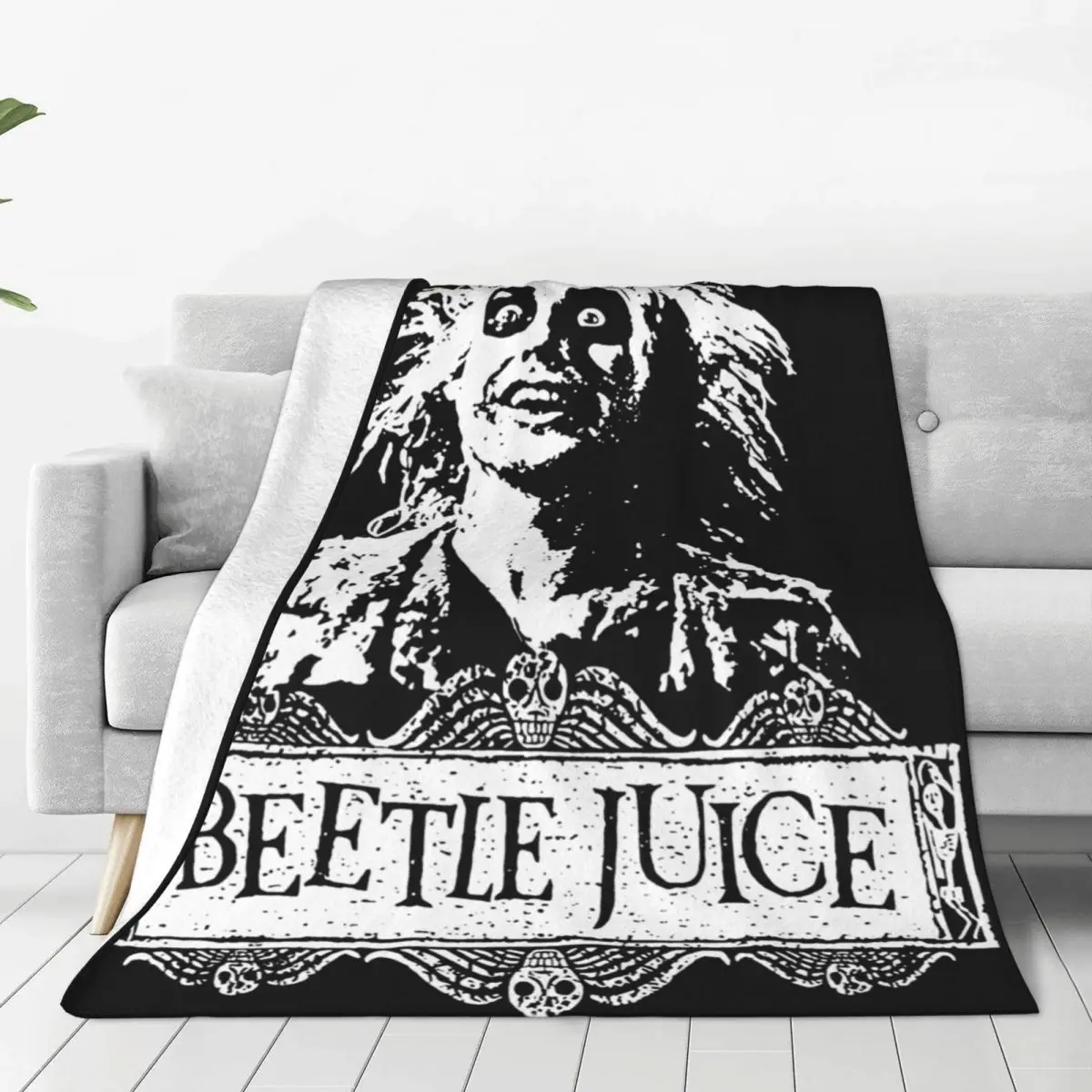 Вязаные одеяла из фильма 80-х годов B-Beetlejuices фланелевое легкое одеяло ужасов на