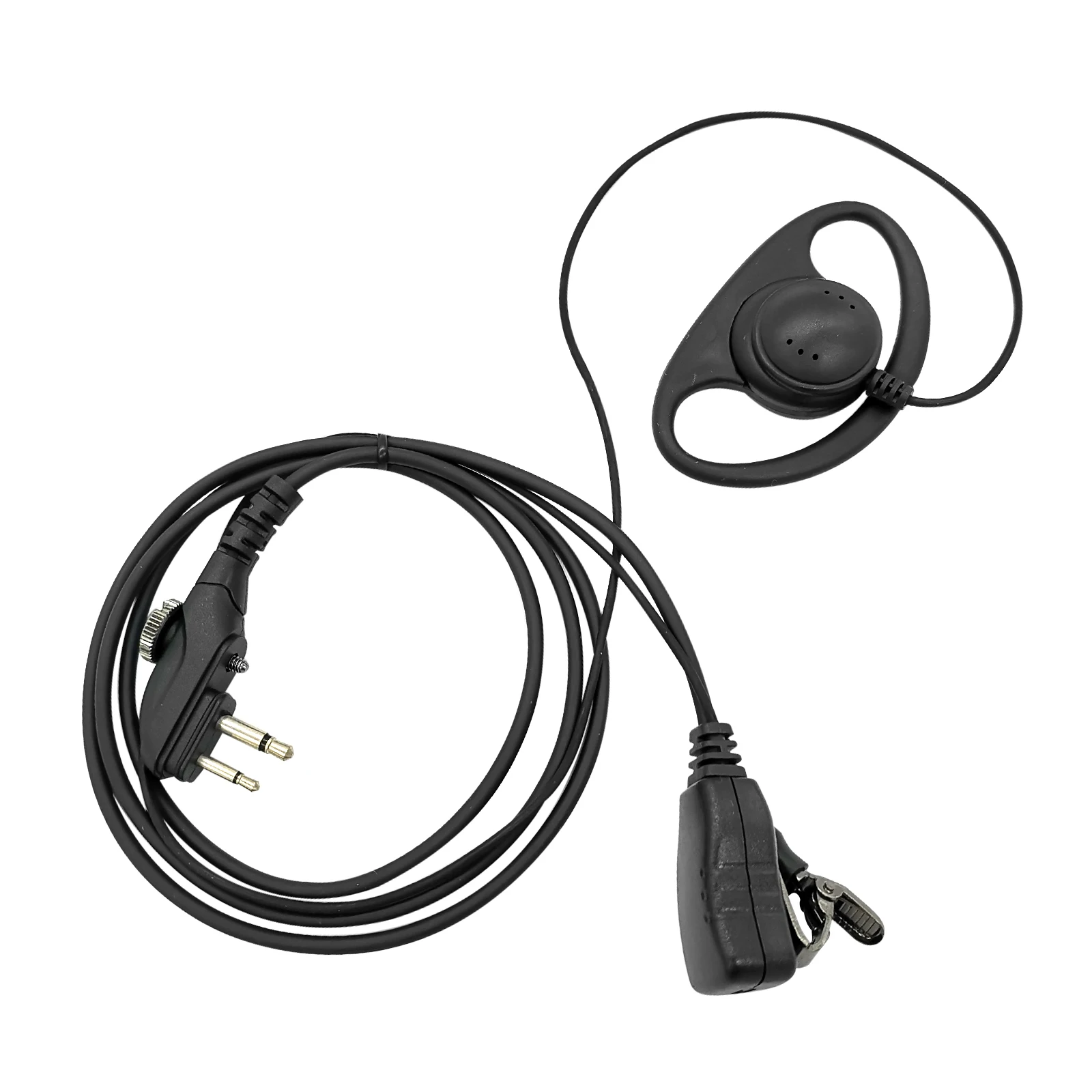 D Shape Loop Ring Earpiece Surveillance Ear Piece Walkie Talkie Radio Headset with PTT Microphone for HYTERA HYT BD502 BD502i PD