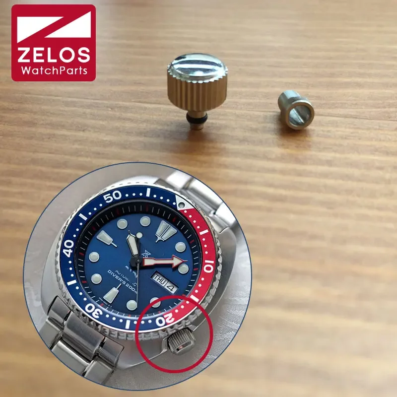 Водонепроницаемая стальная винтовая заводная головка 6 9 мм для Seico Prospex Kinetic GMT Divers