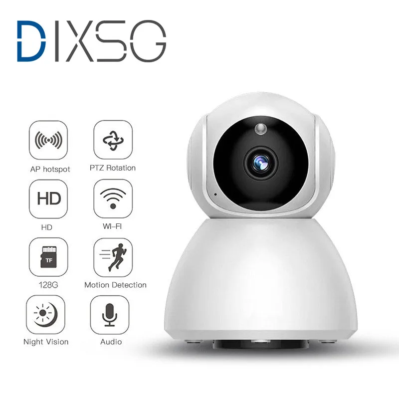 

DIXSG HD Baby Monitor IP Wi-fi Camera Wireless Indoor Surveillance with Motion Detection and Infrared Night Vision Home Security